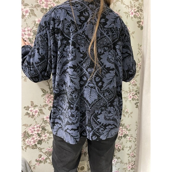 Marimekko Mika Pirainen Finland Velvet Buttons Cardigan Top Sz XL - Picture 5 of 10